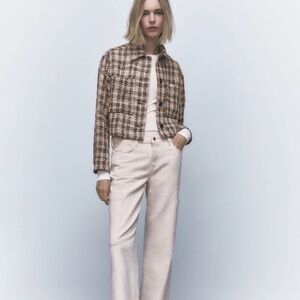 Zara Textured Cream and Black Fabric